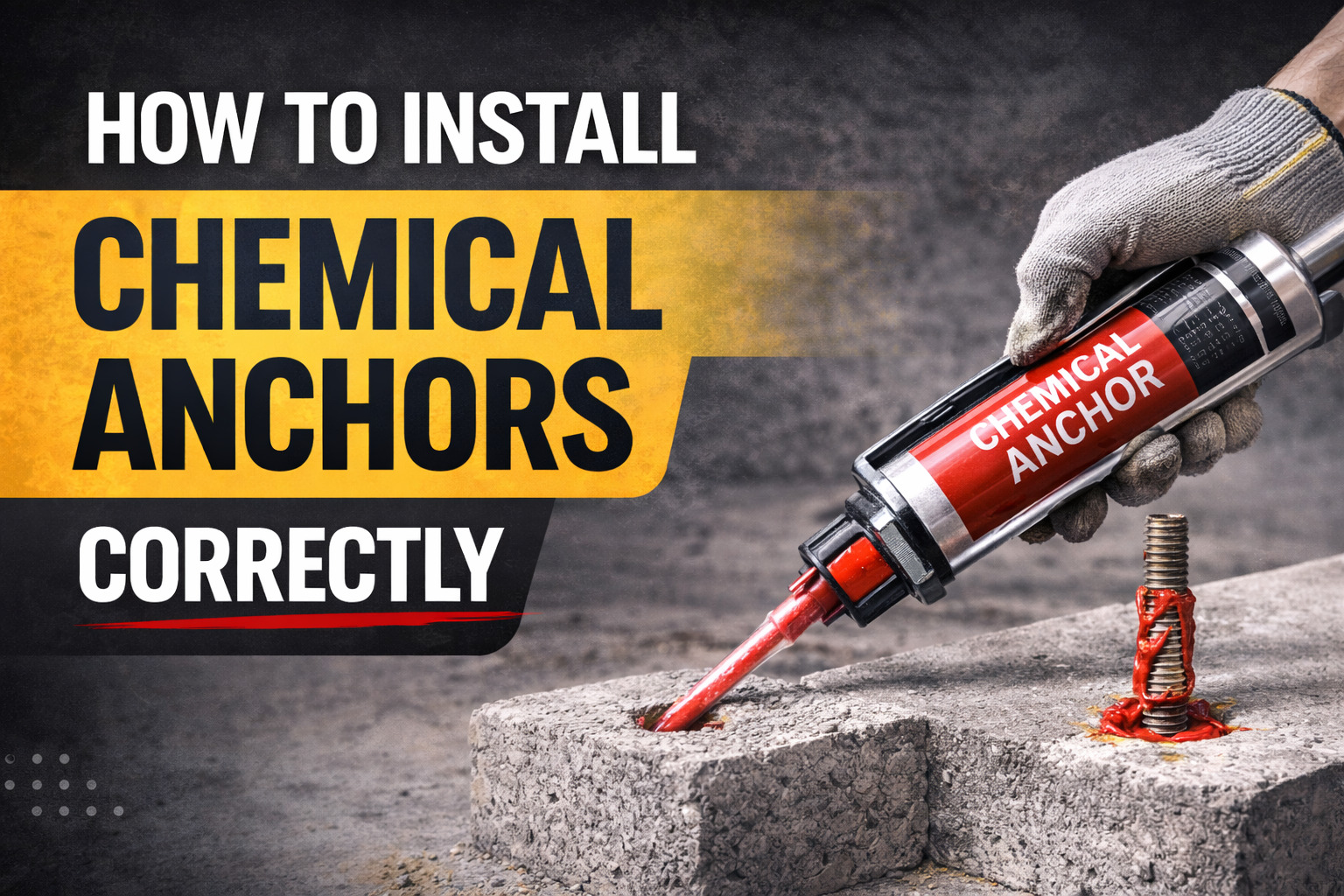 How to Install Chemical Anchors Correctly