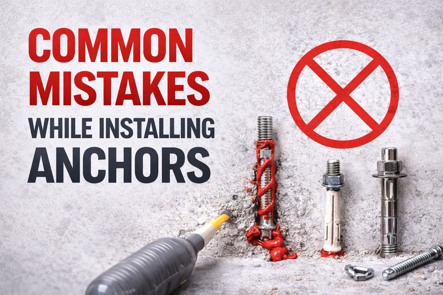 Common Mistakes While Installing Anchors
